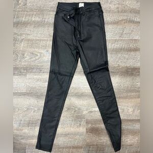 Black leather pants from boutique, size 4